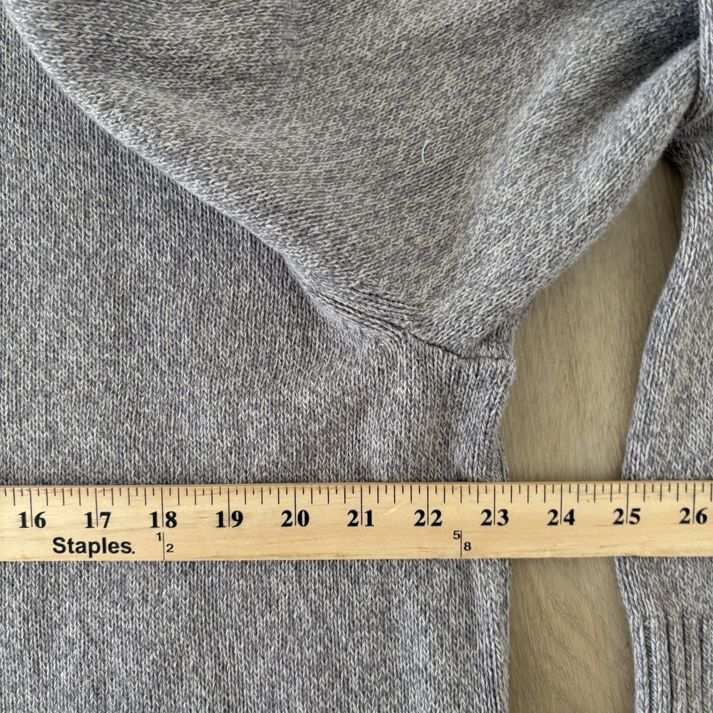 Eddie Bauer Sweater Mens XLT Gray Solid Cotton Crewneck Knit Pullover Casual - Picture 3 of 7